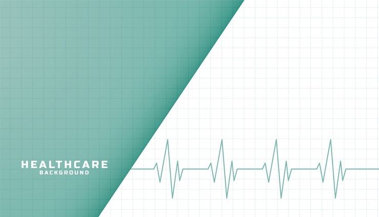 Vettore gratuito banner medico e sanitario con battito cardiaco