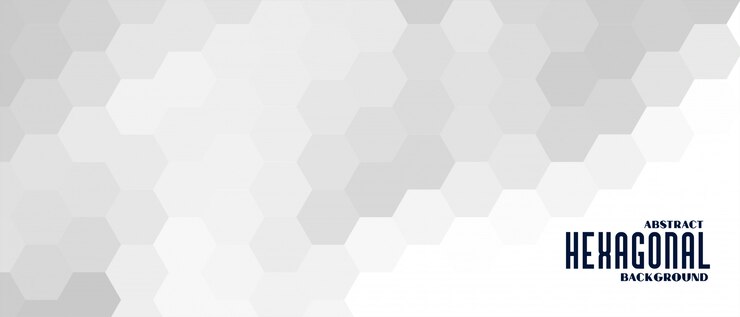 Vettore gratuito banner modello esagonale grigio e bianco