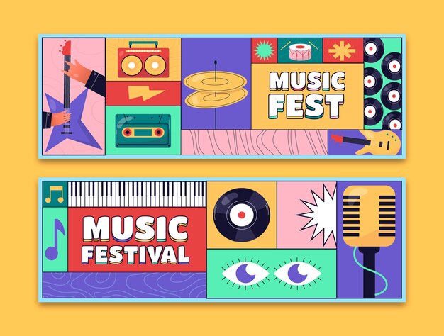 Banner orizzontale del festival musicale