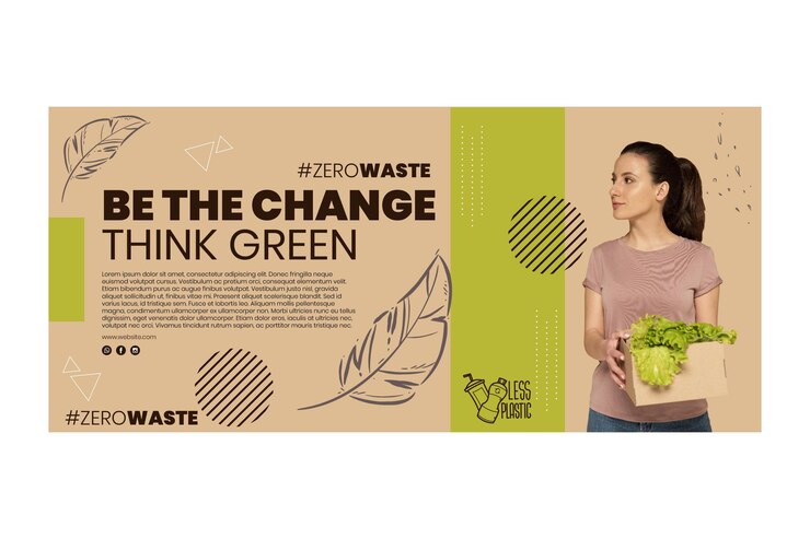 Vettore gratuito banner orizzontale di ambiente