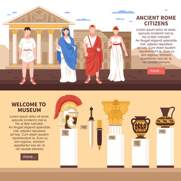 Banner orizzontale di Roma antica