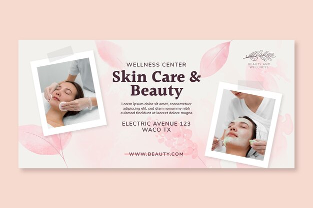 Banner orizzontale di salone di bellezza