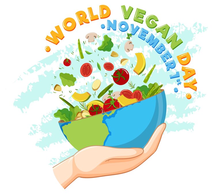 Vettore gratuito banner per la giornata mondiale dei vegani