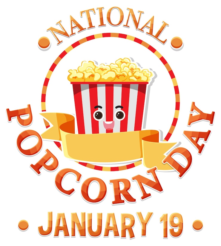 Vettore gratuito banner per la giornata nazionale dei popcorn