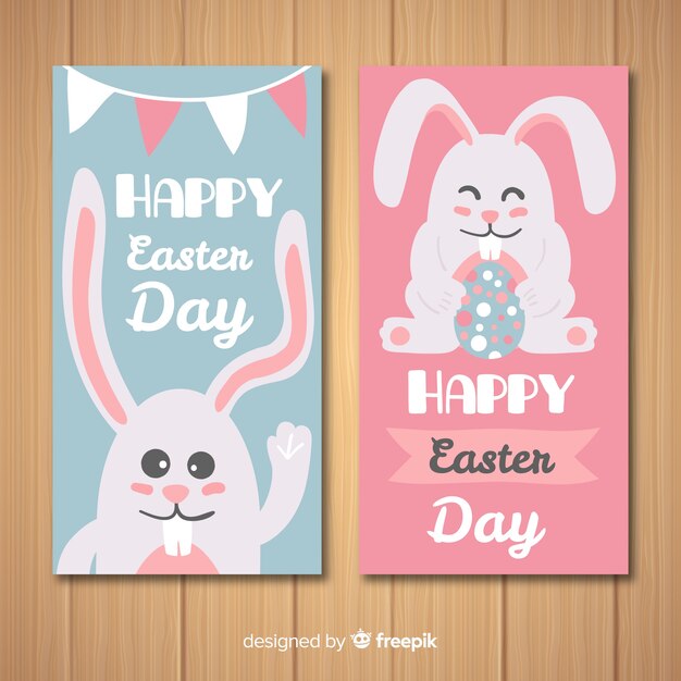 Banner piatto giorno di Pasqua