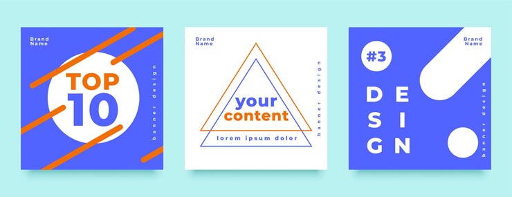 Vettore gratuito banner post di feed di social media in stile minimal