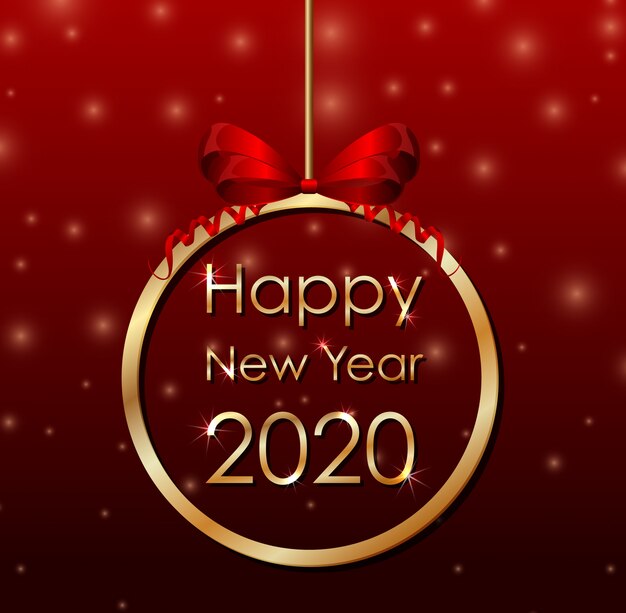 Banner poster per il nuovo anno 2020