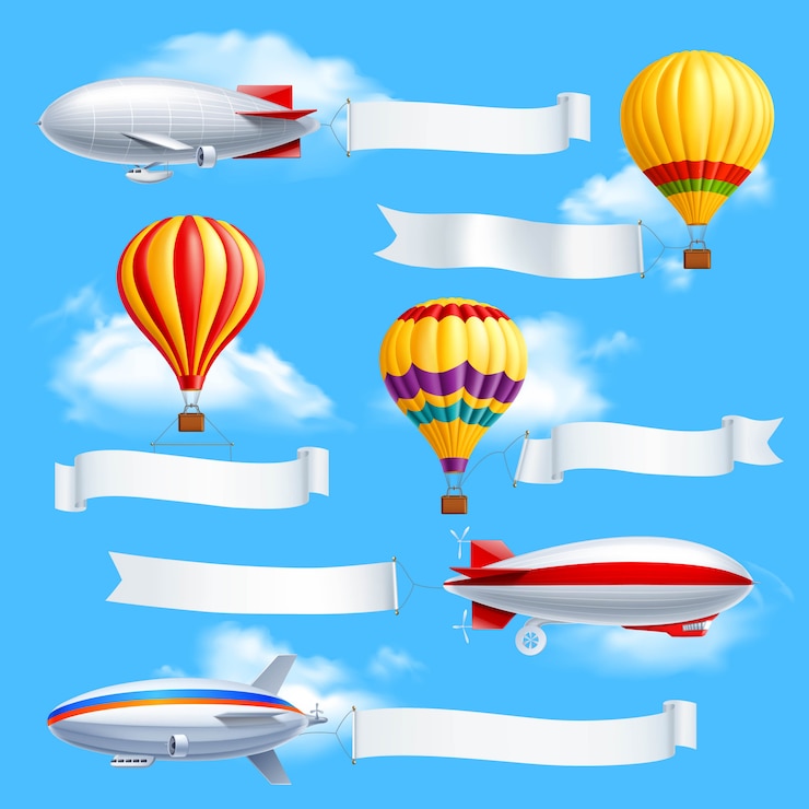 Vettore gratuito banner pubblicitari composizione