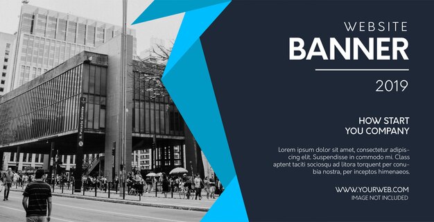 Banner sito Web moderno blu