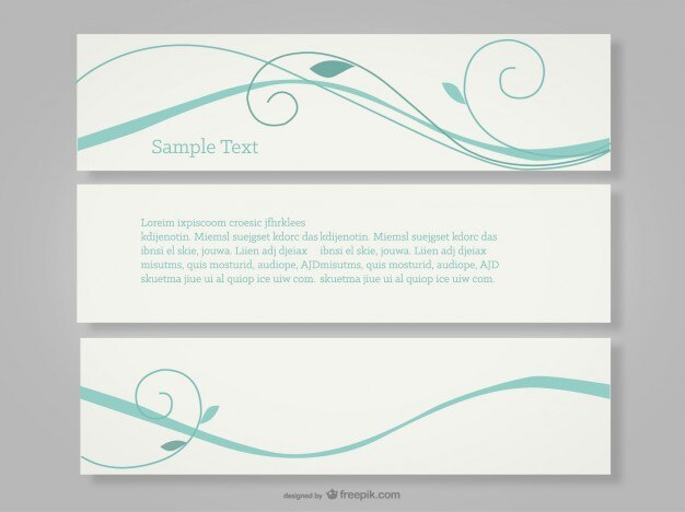 Vettore gratuito banner swirly libero vettore di disegno semplice