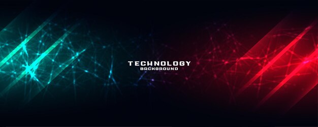 Banner tecnologico con mesh di rete