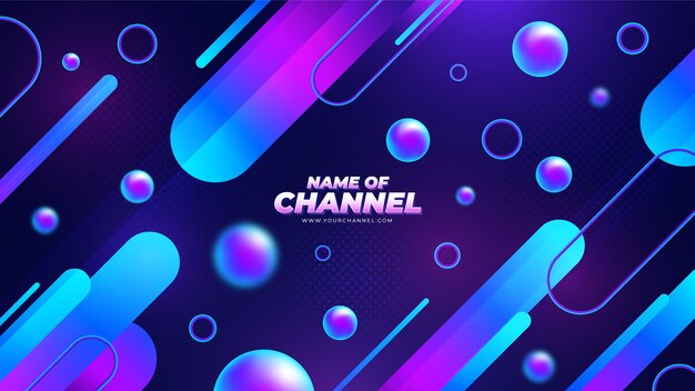 Banner youtube colorato sfumato