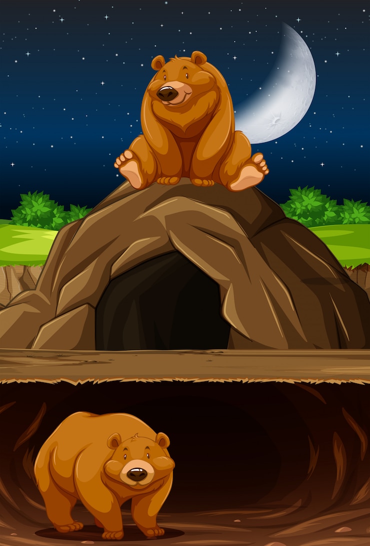 Vettore gratuito bear alla grotta