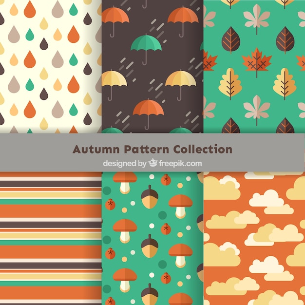Bei modelli autunno set in design piatto