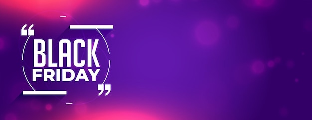 Bel design di banner lucido viola venerdì nero