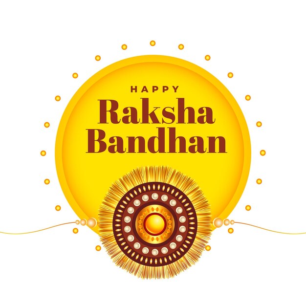 Bel sfondo di celebrazione di raksha bandhan con design rakhi