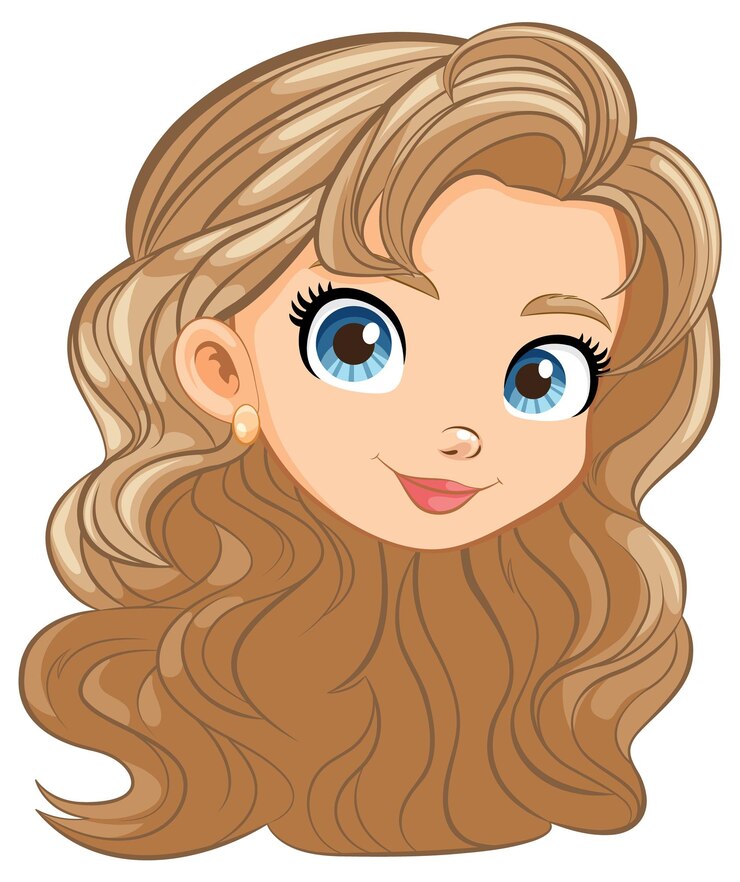Vettore gratuito bella donna con i capelli lunghi un'illustrazione vettoriale