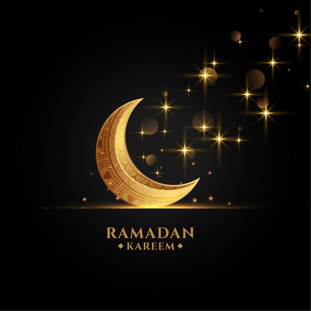 Bella luna dorata eid ramadan kareem