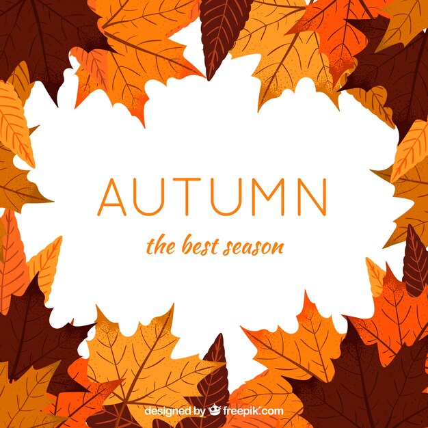 Bella stagione autunnale con foglie