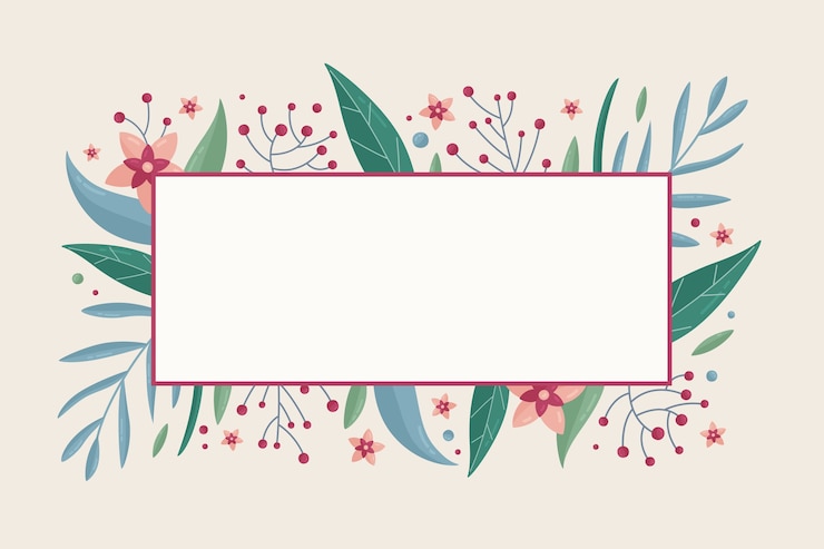 Vettore gratuito bellissimi fiori invernali con banner vuoto