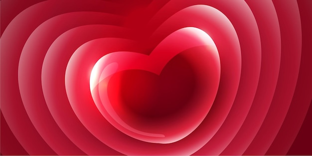 Bellissimo amore San Valentino Banner sfondo multiuso effetto cuore 3D