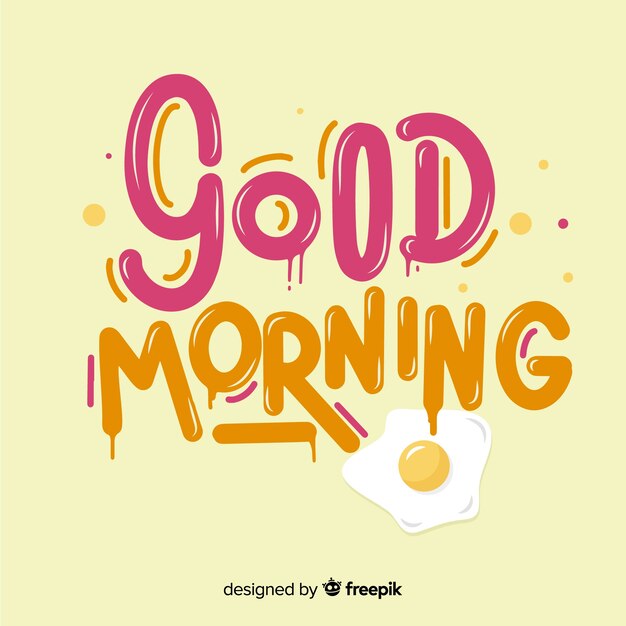 Bellissimo buongiorno lettering sfondo