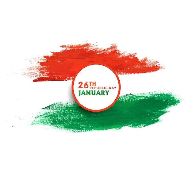 Bellissimo design del giorno della repubblica a tema bandiera indiana del 26 gennaio