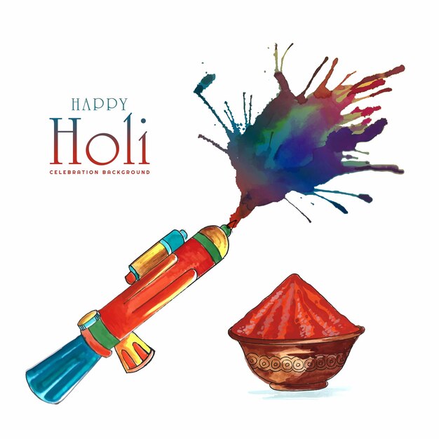 Bellissimo design di carta di sfondo Happy Holi