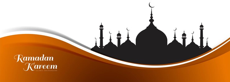 Vettore gratuito bellissimo design islamico della carta dell'insegna della moschea del ramadan kareem