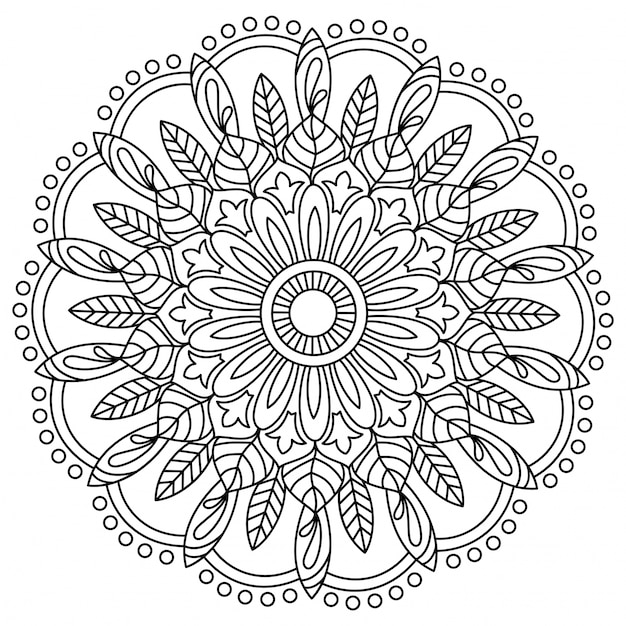 Bellissimo disegno orientale floreale Mandala, elemento decorativo d&#39;epoca.