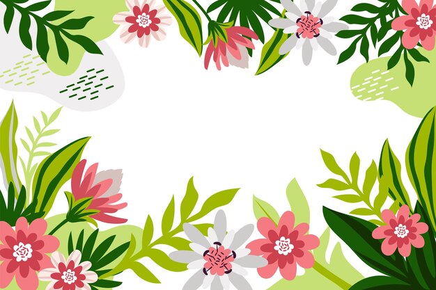 Bellissimo e creativo design di carta da parati floreale