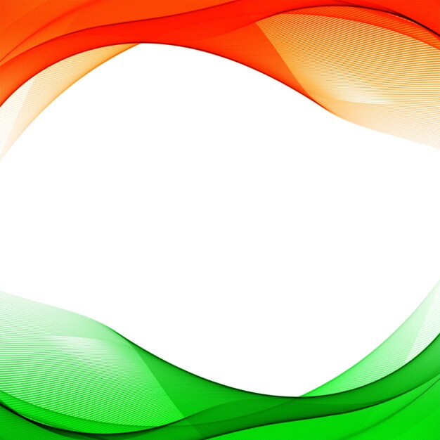 Bellissimo sfondo a tema onda bandiera indiana tricolore