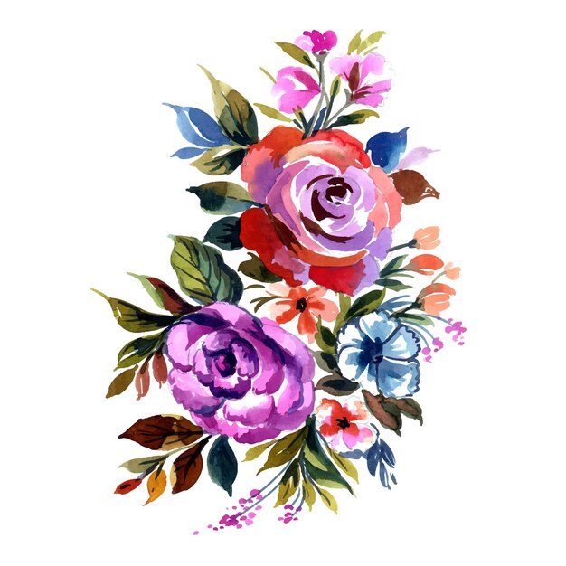 Bellissimo sfondo decorativo mazzo di fiori colorati
