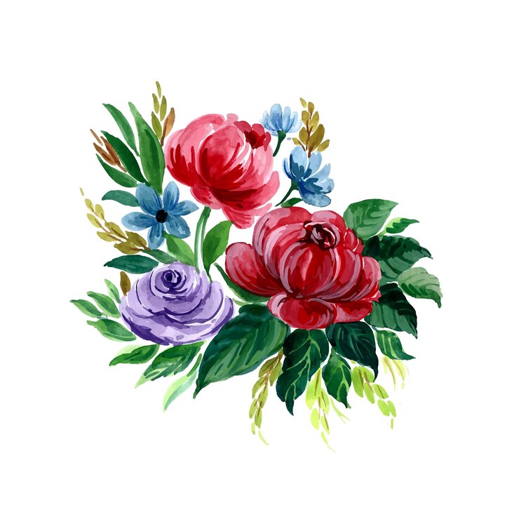 Vettore gratuito bellissimo sfondo di disegno del fiore dell'acquerello