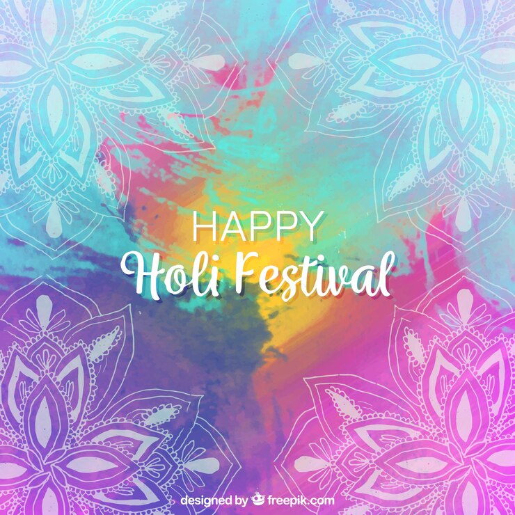 Vettore gratuito bellissimo sfondo di holi