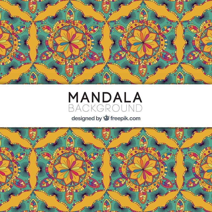 Vettore gratuito bellissimo sfondo di mandala