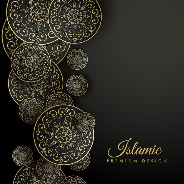 Bellissimo sfondo islamico con decorazione mandala