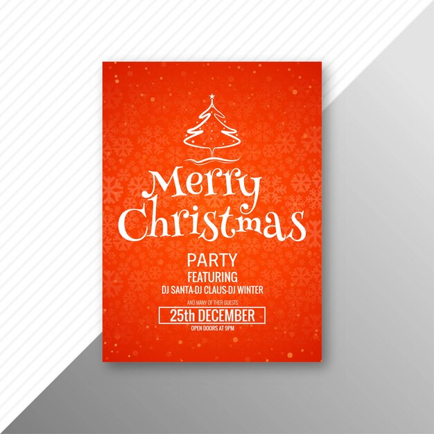 Bello disegno dell&#39;opuscolo del modello della carta di Buon Natale