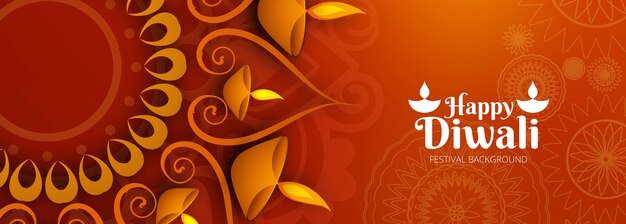 Bello fondo dell&#39;intestazione di festival della lampada a olio di Diya di diwali