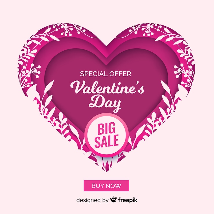 Vettore gratuito bello fondo di vendita di san valentino
