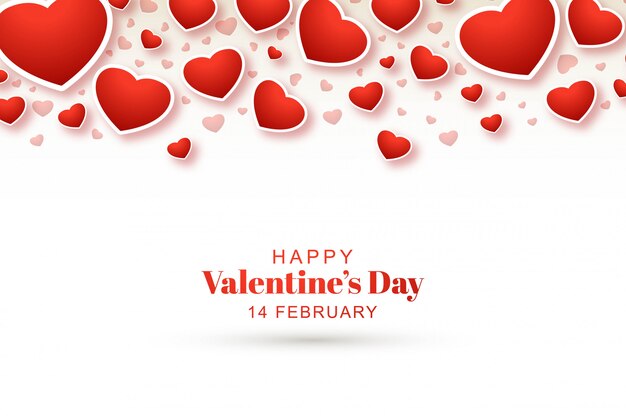 Bello fondo felice di San Valentino con i cuori decorativi