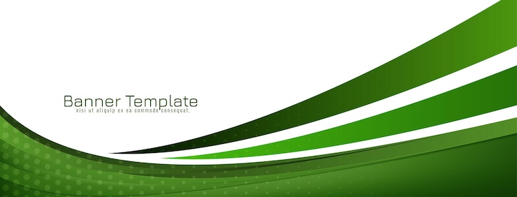 Vettore gratuito bello vettore moderno del modello dell'insegna di progettazione di stile dell'onda verde