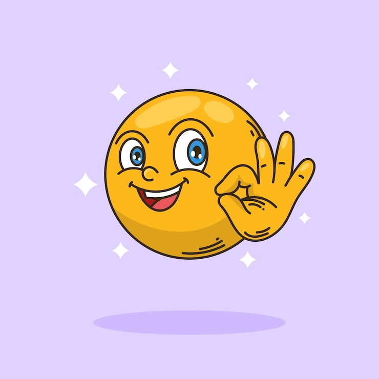 Vettore gratuito bene, l'illustrazione delle emoji.