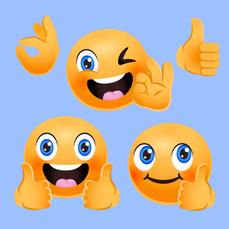 Vettore gratuito bene, l'illustrazione delle emoji.