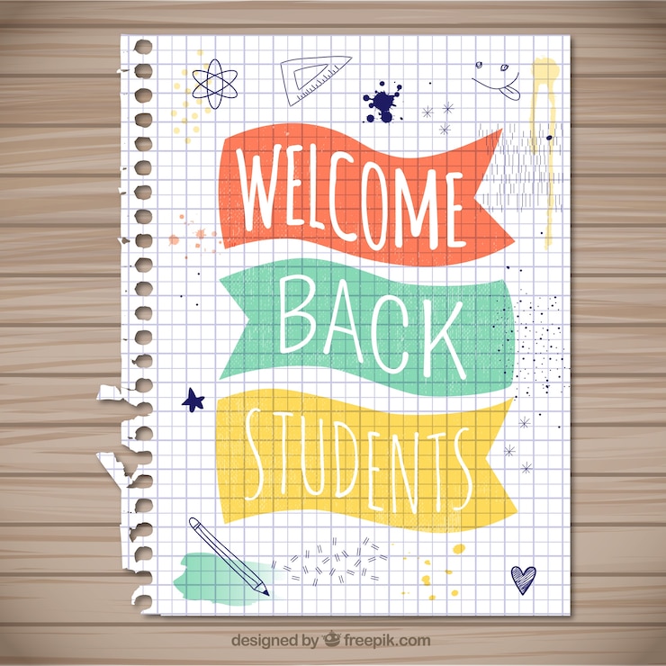 Vettore gratuito bentornato studenti