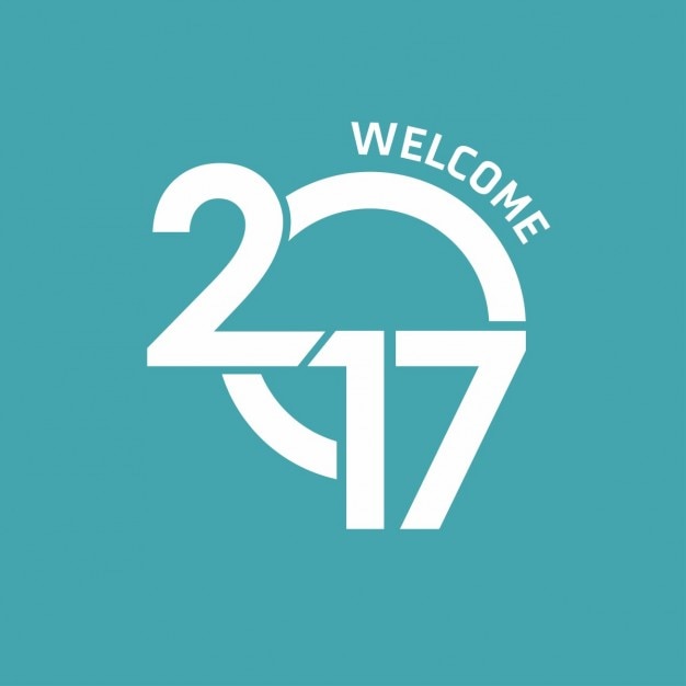 Vettore gratuito benvenuto 2017 lettering