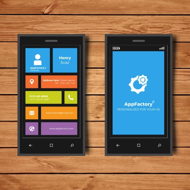 Vettore gratuito biglietto da visita smart phone