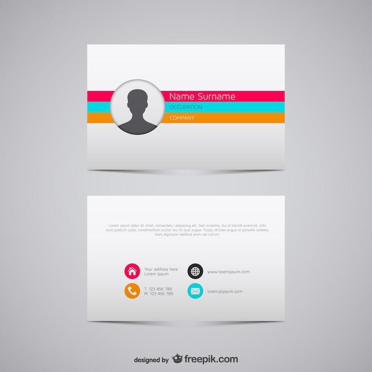 Vettore gratuito biglietto da visita vector illustration
