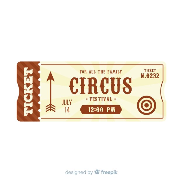 Biglietto del circo d&#39;epoca