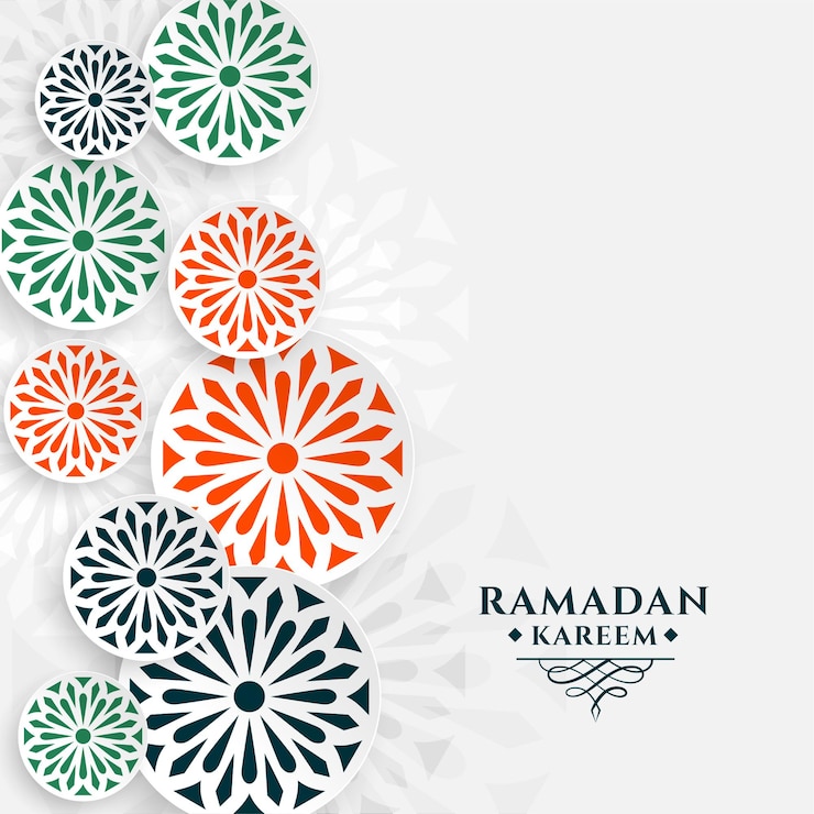 Vettore gratuito biglietto di auguri ornamentale arabo ramadan kareem o eid mubarak